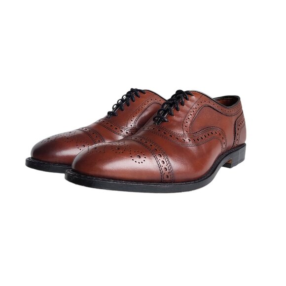Allen Edmonds Strand Cap Toe Oxfords in Dark Chili Leather Men's Size 8.5 E Wide - Picture 6 of 10